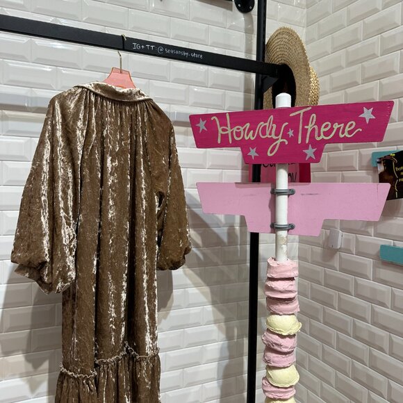 Velvet Floral Embroidered Dress - C5585 - Umgee USA - Picture 2 of 3